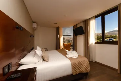 Double room with a city and mountain view at Mitru Sur in La Paz