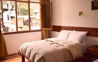 Double room with town and mountain view at Casa de Luz Hotel, Aguas Calientes
