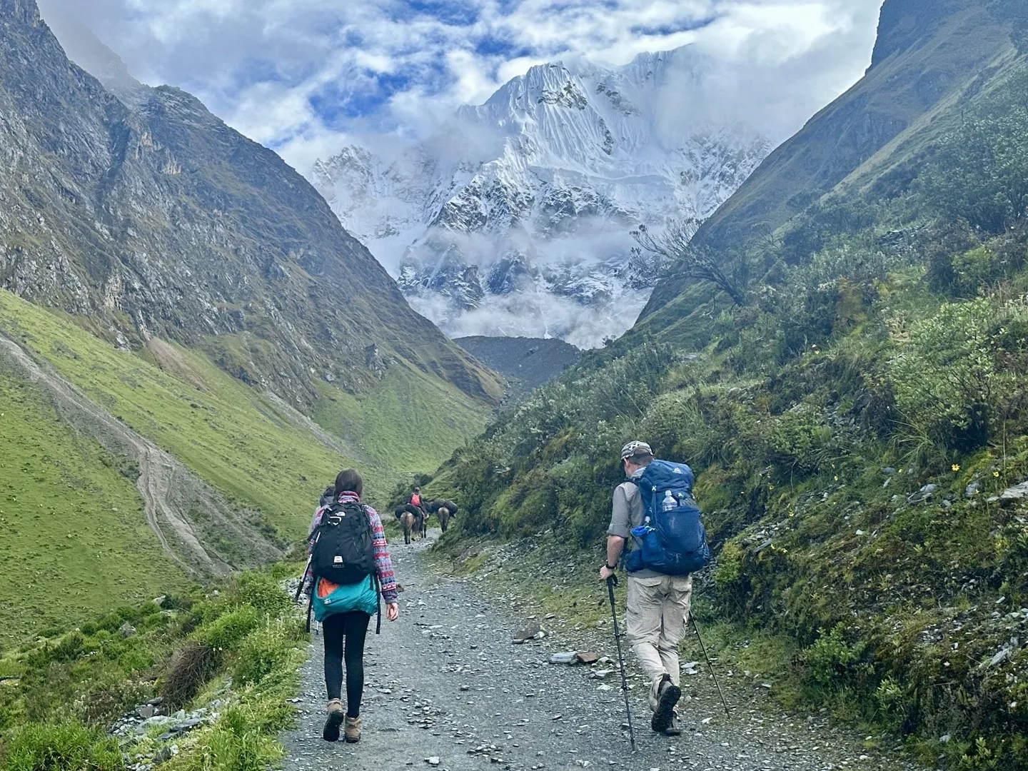 Pre-dawn start of the ascent from Soraypampa on the Salkantay Trek